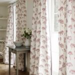 rideaux de campagne longs floraux