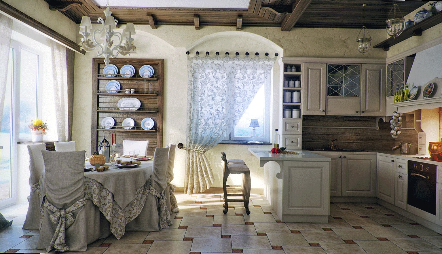 rideaux de pays pour la cuisine