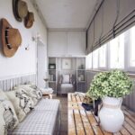 Tende loft romane sul balcone
