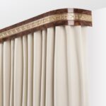 formas de unir cortinas al diseño de la cornisa