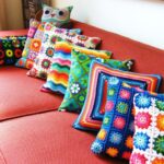 perne tricotate multicolore