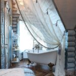 tulle colorato in bagno