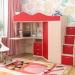 cama alta com ideias de decoração de mesa de trabalho