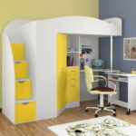 cama alta com ideias de decoração de mesa de trabalho