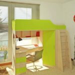cama alta com mesa de trabalho opções de fotos