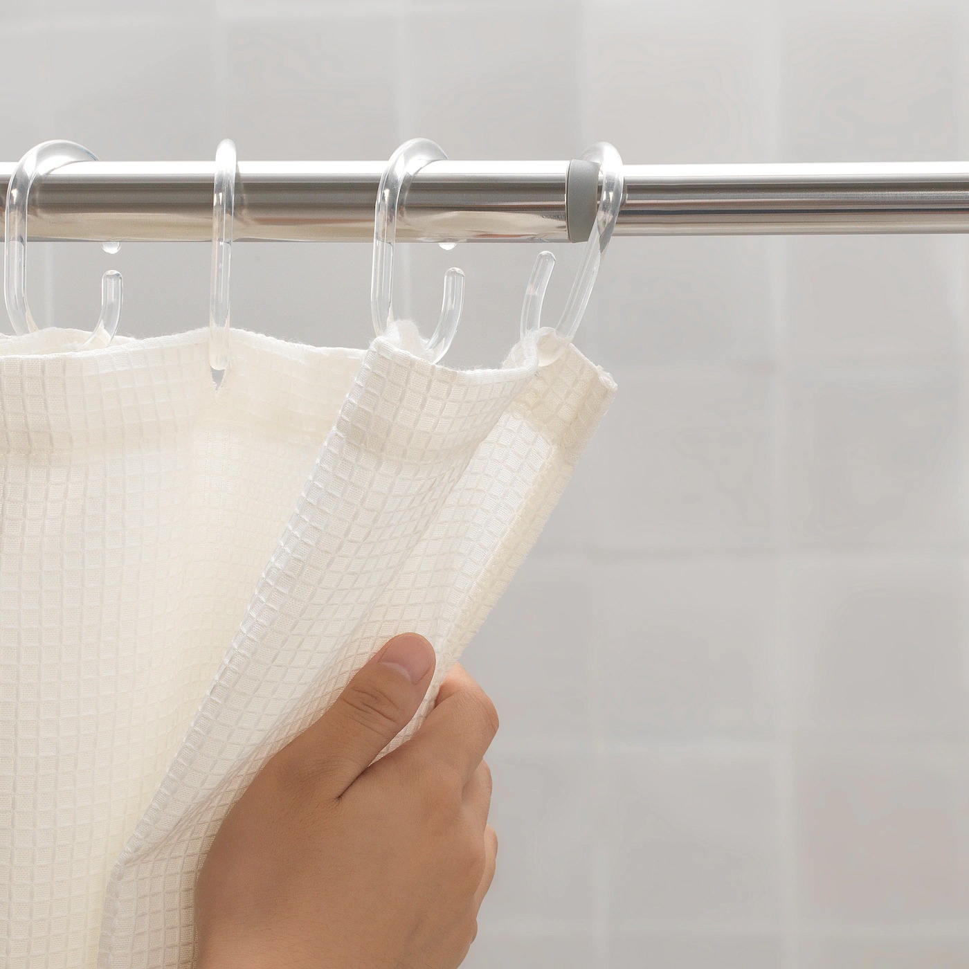 idées de tringle à rideau de salle de bain
