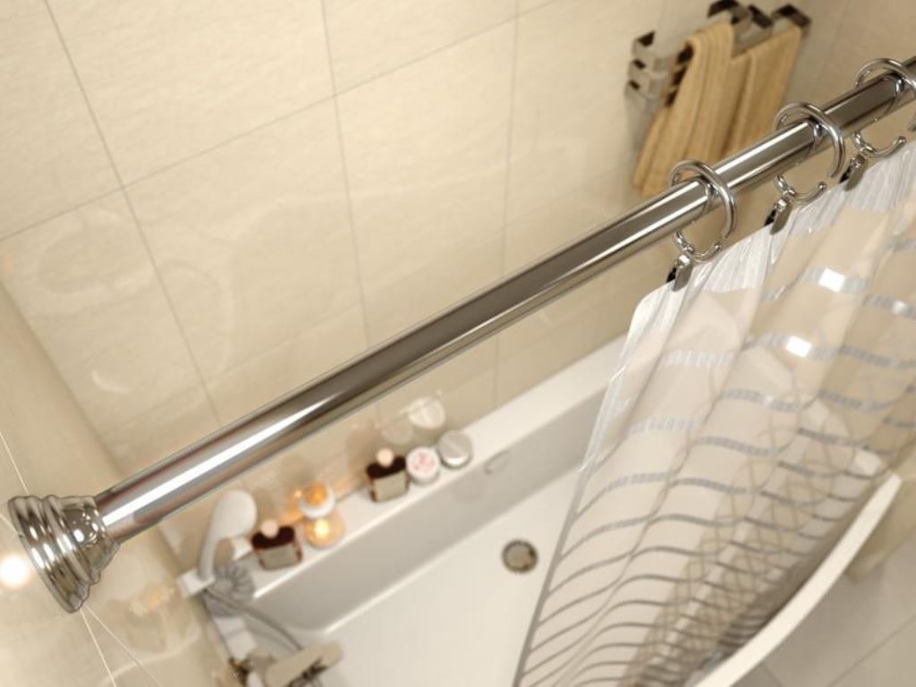 tringle à rideau pour la décoration de salle de bain