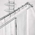 tringle pour rideaux dans les options de photo de salle de bain