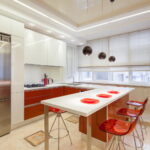 tende per la foto dell'arredamento della cucina