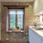 tende per la decorazione fotografica della cucina