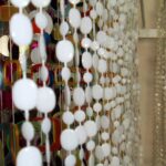 beaded curtains white matte