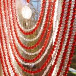 beaded curtains red