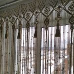 conception de photos de rideaux en macramé