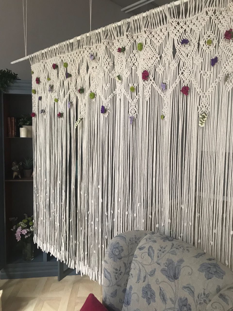 photo de conception de rideaux en macramé
