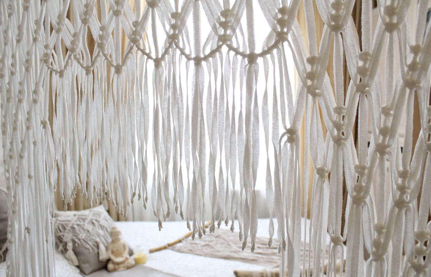 conception de rideaux en macramé