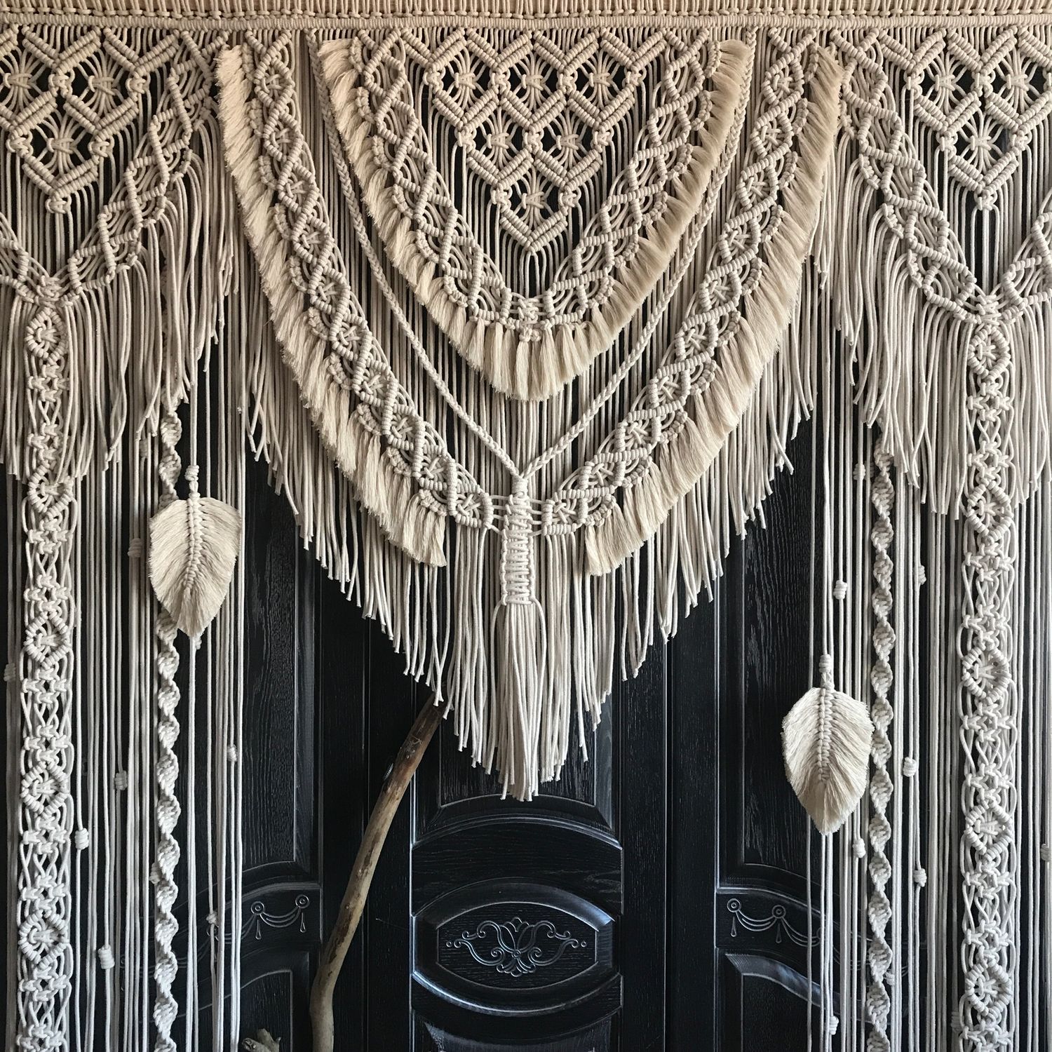 idées de photos de rideaux en macramé