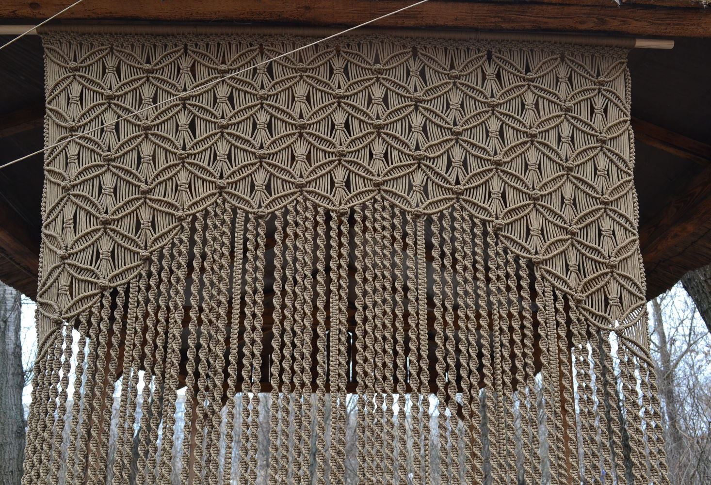 idées de photos de rideaux en macramé