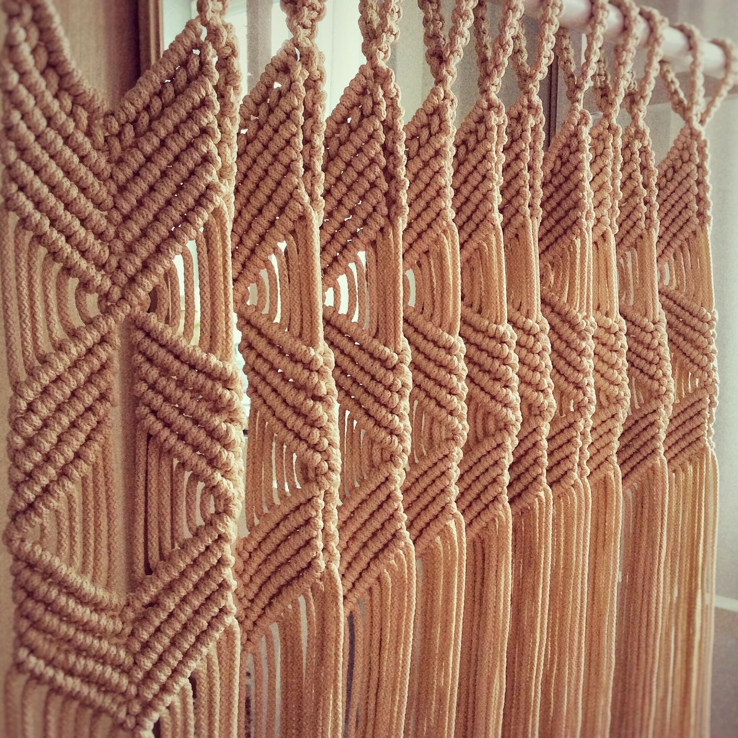 idées de rideaux en macramé