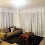 tende con decorazioni fotografiche con pesi