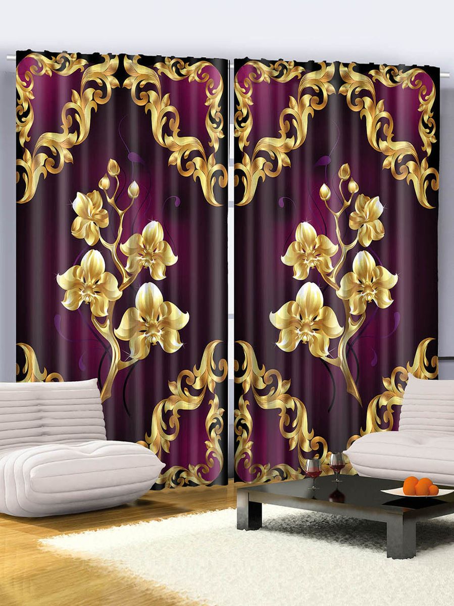 rideaux violets or