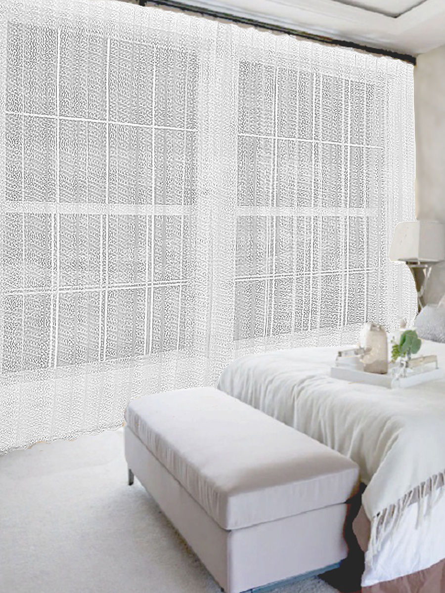 tulle spider web in the bedroom