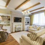 perdele în ideile de decor din sufragerie