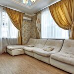 perdele în ideile de decorare a sufrageriei