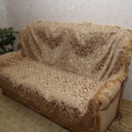 couvre-lit double face beige