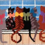 chats de broderie