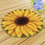 tapis rond Tournesol