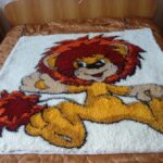 tapis broderie - plaid