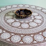 round tablecloth made of motifs