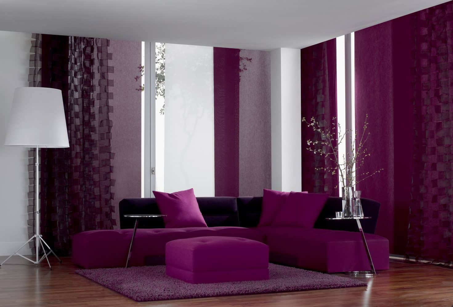 nuances froides de rideaux