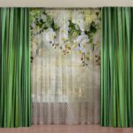 tulle et rideaux verts