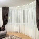 tulle pour une chambre semi-circulaire
