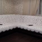 funda de manta blanca para sofá