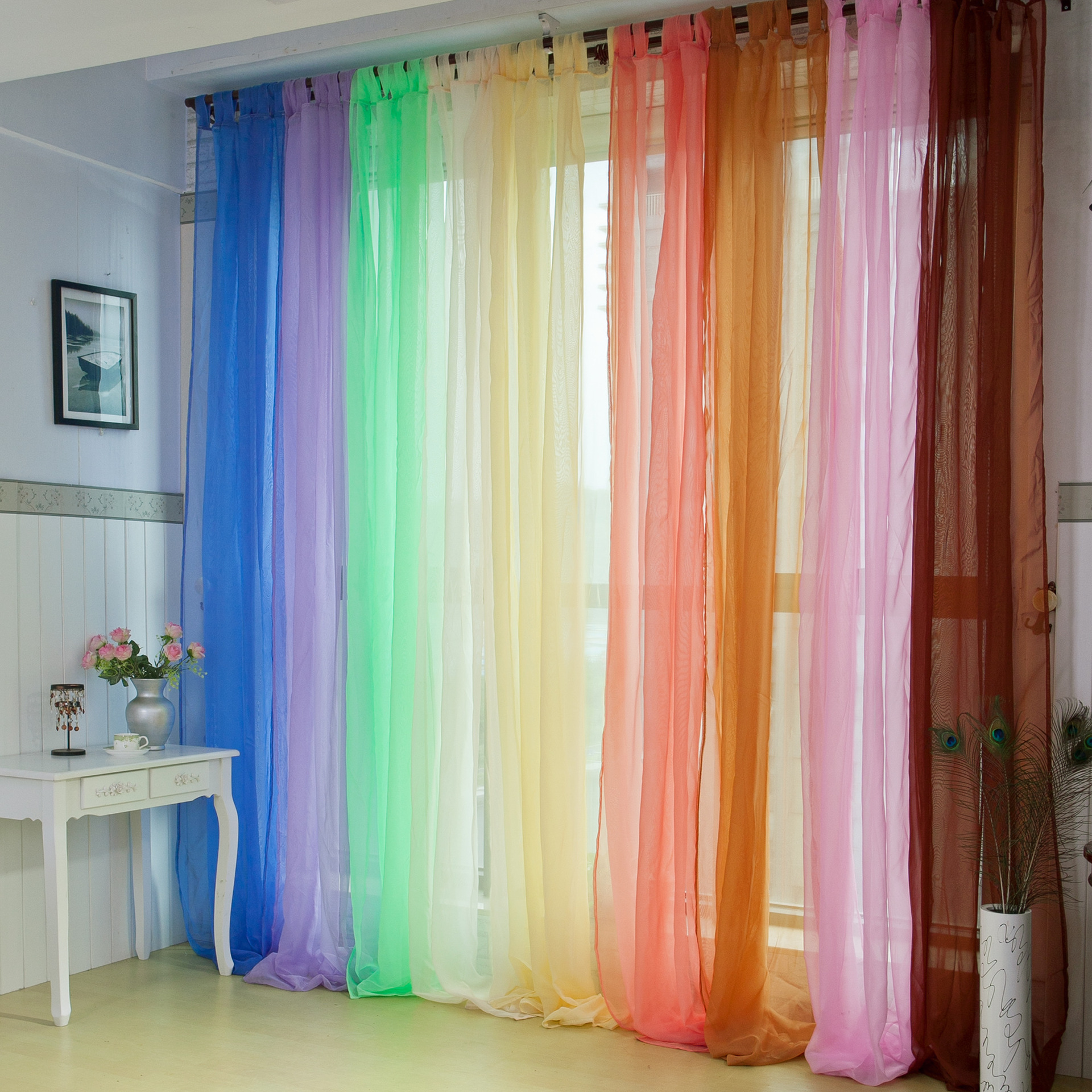 types et couleurs de rideaux