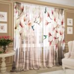 rideaux transparents avec un motif