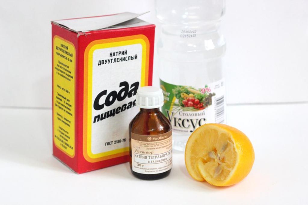 citron, soda et vinaigre