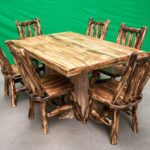 table et chaises en bois - schéma